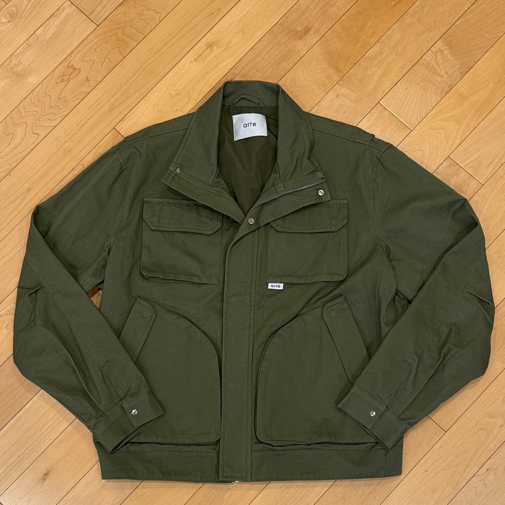 NWOT Men’s ARTE Olive Green Military Field Jacket